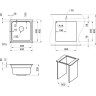 Кухонная мойка GRANULA KS-4501U, черный 4501U CHEPHYII